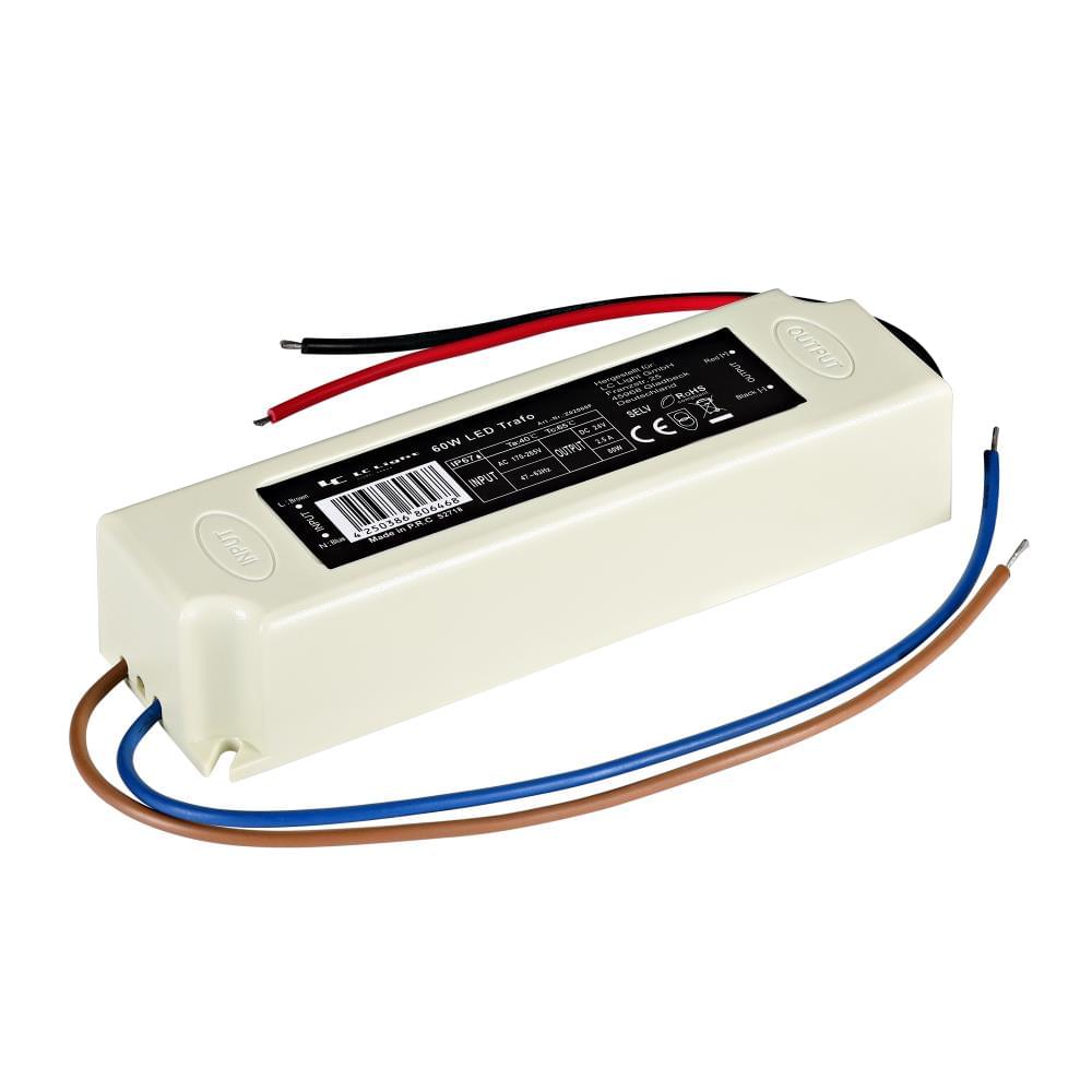 LED Trafo 60W IP67 24V 2,5 A PVC vergossen