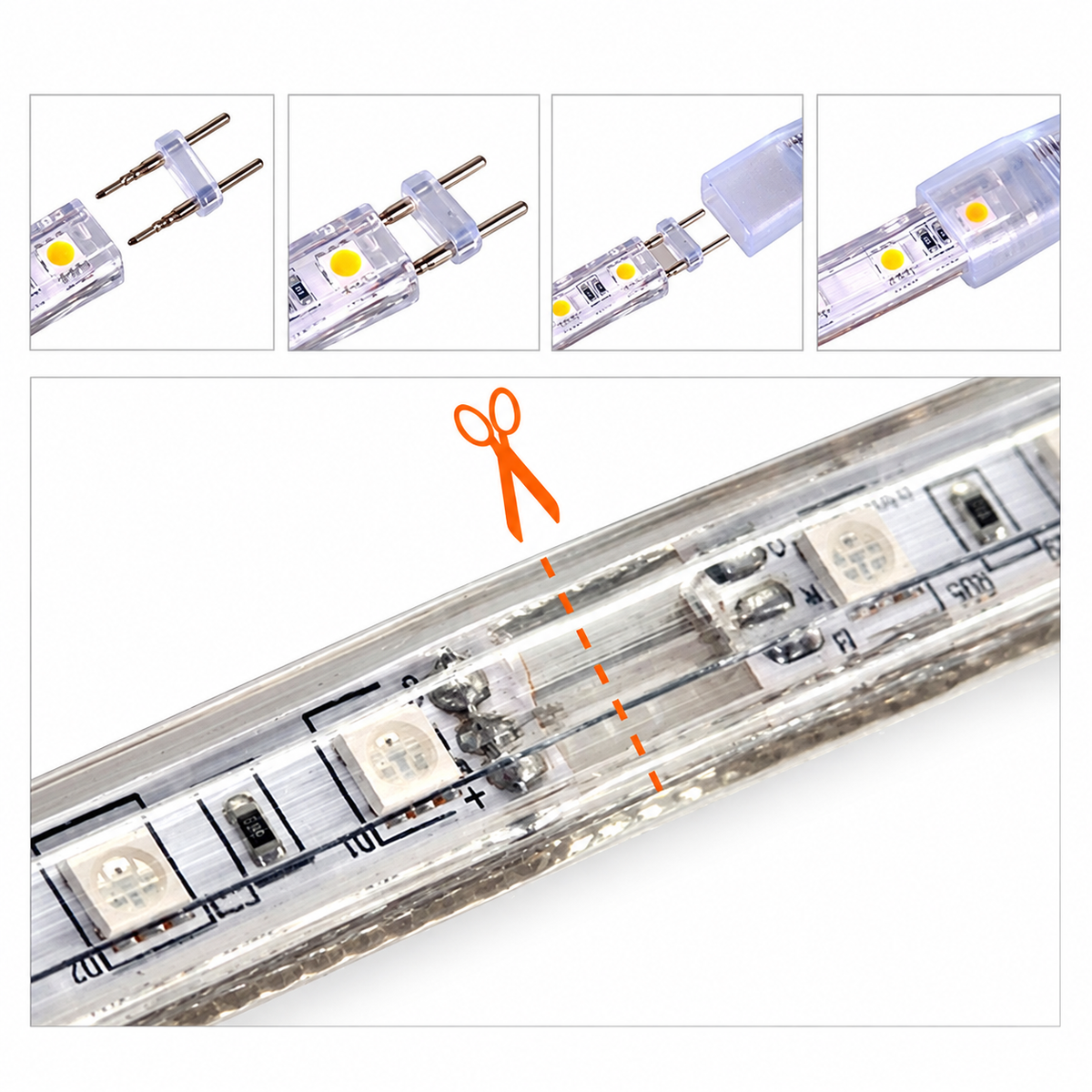 LED Strip 220V Blau – SMD 5050 dimmbar