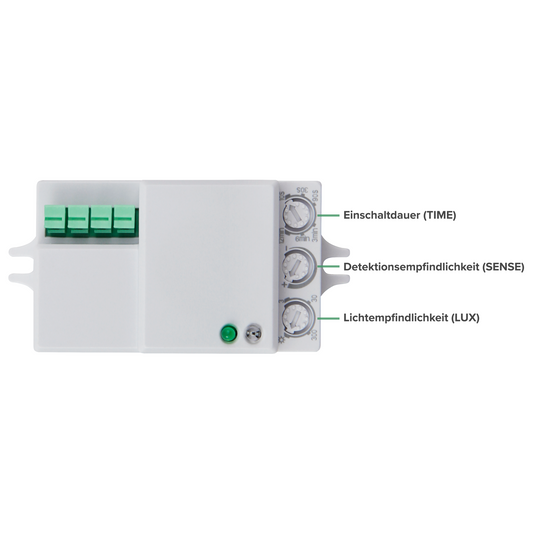 Mikrowellen Bewegungsmelder 360° – LED Sensor für Decke & Wand.
