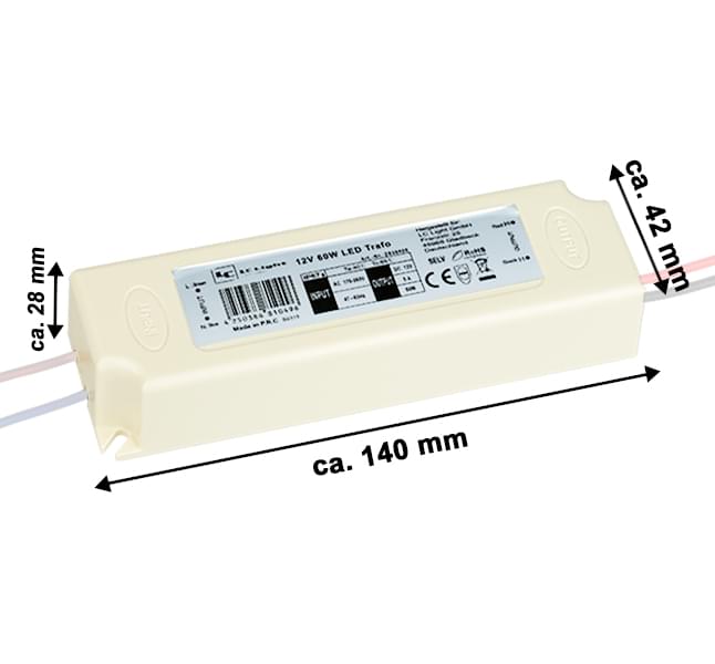 LED Trafo 60 Watt 12V IP 67 Vergossen
