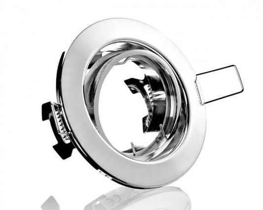 Metall Einbaustrahler Rund mit Spannring & GU10 LED Spot – Schwenkbar & Rostfrei