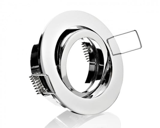 Einbaurahmen Chrom Rund Klickverschluss/Bajonett Flat LED Dimmbar