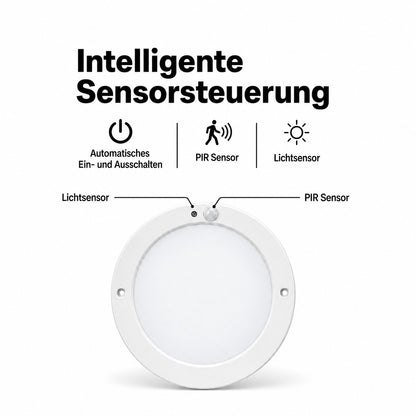 LED Deckenleuchte Rund 18W mit Bewegungsmelder CCT – 1820 Lumen, 3000K/4200K/6400K, IP20