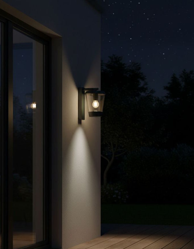 Wandleuchte Rustica E27 – Außenwandleuchte IP54 Aluminium Anthrazit