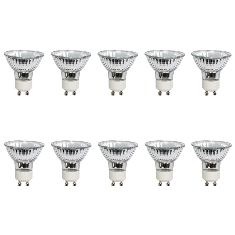 GU10 Halogen-Reflektorlampe 20 W / 35 W / 50 W – 10 Stück, warmweiß 2700 K, dimmbar, 230V, langlebig