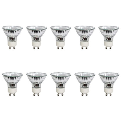 GU10 Halogen-Reflektorlampe 20 W / 35 W / 50 W – 10 Stück, warmweiß 2700 K, dimmbar, 230V, langlebig