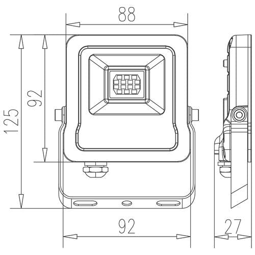 LED Strahler/Fluter 10W = 120W 800Lumen