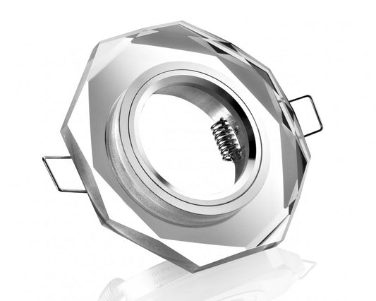 Einbaurahmen aus Glas – 8-Eckig mit Klickverschluss und verspiegeltem Design