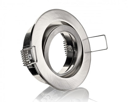 Einbaurahmen Edelstahl Rund Klickverschluss/Bajonett Flat LED