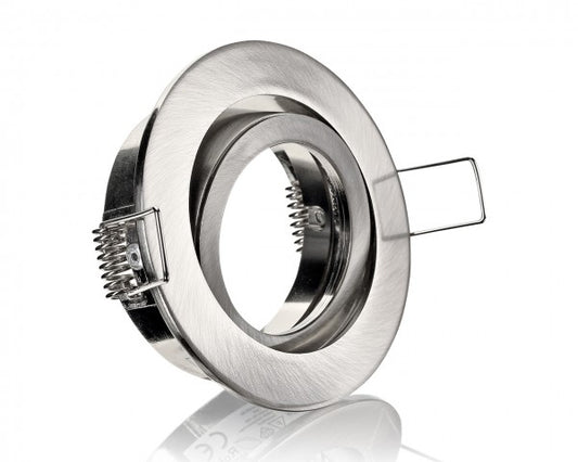 Einbaurahmen Edelstahl Rund Klickverschluss/Bajonett Flat LED