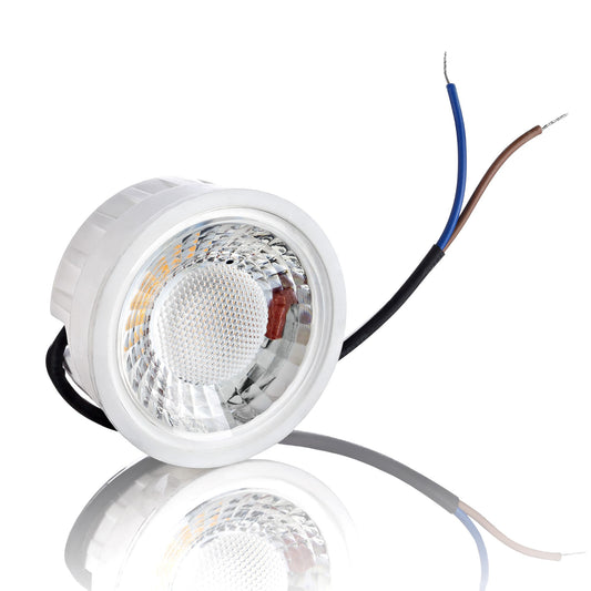 Einbaustrahler Aluminum Chrom Klickverschluß Feuchtraum 5W 360 Lumen.