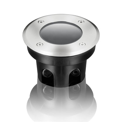 Bodeneinbaustrahler Ultra Flach Rund Edelstahl 1Tonne Befahrbar 230V