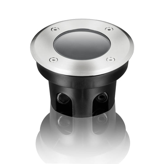 Bodeneinbaustrahler Ultra Flach Rund Edelstahl 1Tonne Befahrbar 230V