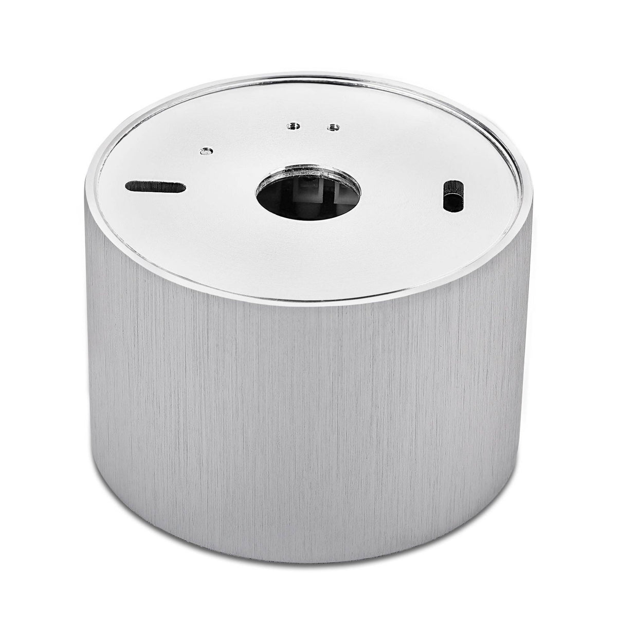 Aufbaustrahler Rund – Bicolor Alu-Natur Grob Flat LED.