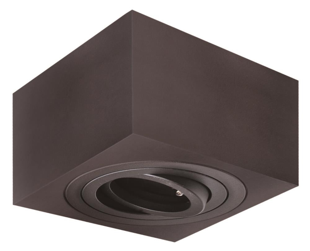 Aufbaustrahler Eckig – Flach Schwarz Matt.
