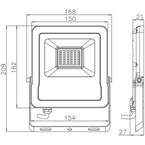 30W LED-Fluter für Außenbereich – Energiesparend, IP65, Schwenkbar, 2400 Lumen