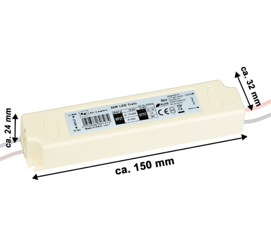 LED Trafo 36 Watt 12V IP 67 Vergossen