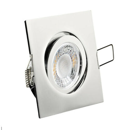 Einbaurahmen Chrom Rund | 5W LED | Dimmbar | 230V | 400lm | IP20 | 3000K-6500K