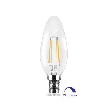 LED E14 Kerze Filament, 2700K Dimmbar 4W