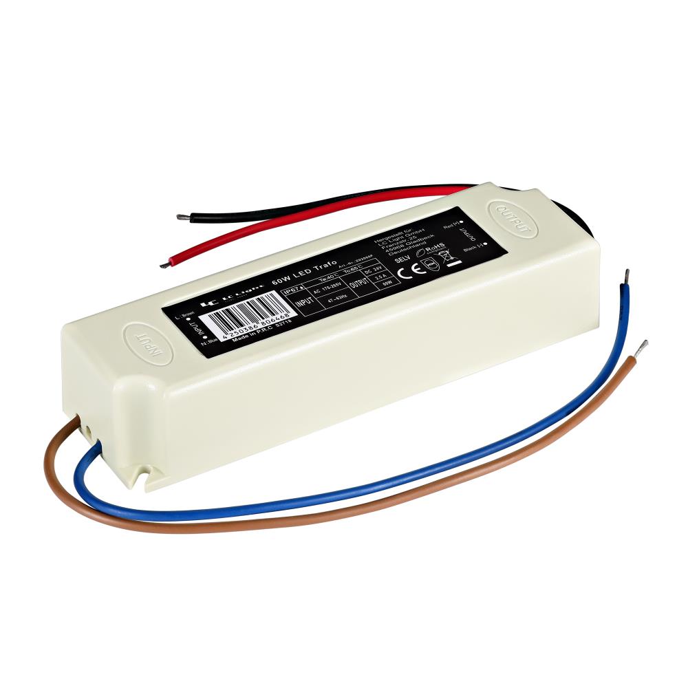 LED Trafo 60W IP67 24V 2,5 A PVC vergossen
