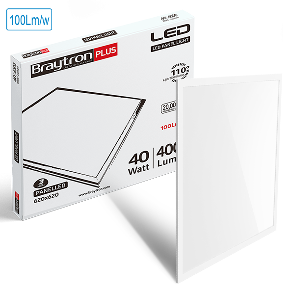 LED Rasterleuchte 40W 6500K – Effiziente beleuchtung | 62x62 cm, 4000 lm