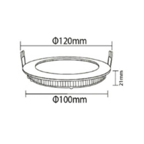 6W LED Panel – Energieeffiziente Innenbeleuchtung, 120° Abstrahlwinkel, 6500K/4200K/3000K, IP20