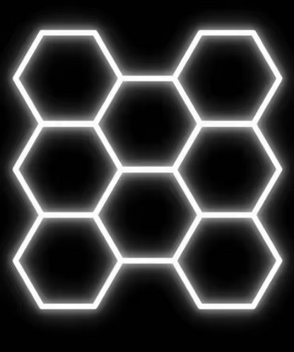 LED Hexagon 8 Waben 265W – 30.888 Lumen Garagenbeleuchtung.