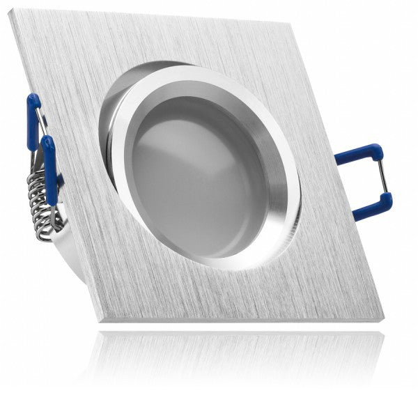 Einbaustrahler Aluminium Viereckig Bicolor mit Klickverschluß 68mm