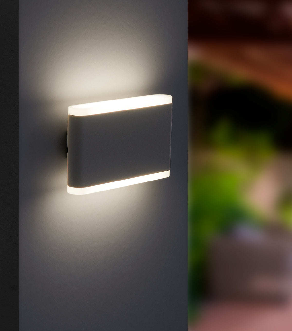 Wandlampe 10W 1100 Lumen Warm White Grau / Anthrazit Up/Down 