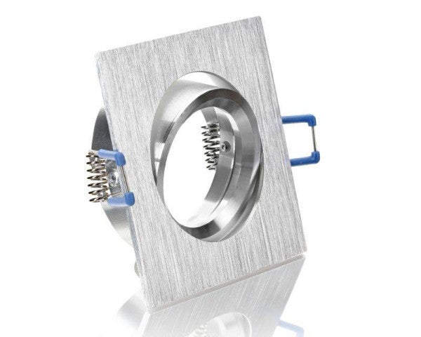 Einbaustrahler Alu/Rund viereckig Bicolor mit Klickverschluß Edel 