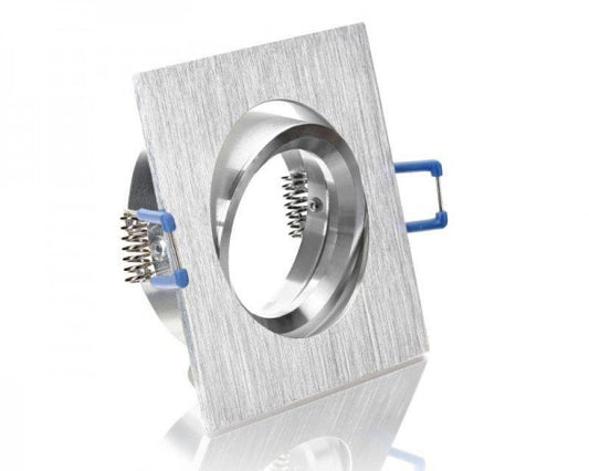 Einbaustrahler Alu/Rund viereckig Bicolor mit Klickverschluß Edel 