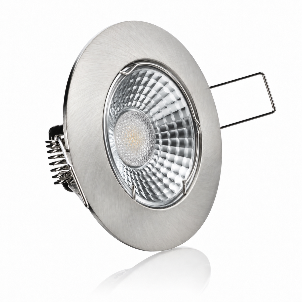 LED-Einbaustrahler Edelstahl-Optik – 5W GU10 Spot, Rostfrei, Direkt an 230V anschließbar