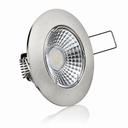 LED-Einbaustrahler Edelstahl-Optik – 5W GU10 Spot, Rostfrei, Direkt an 230V anschließbar