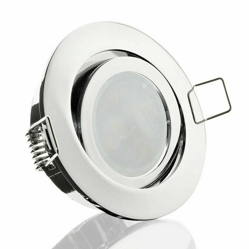 LED Einbaurahmen Rund mit Klickverschluss & GU10 Spot – Schwenkbar & Rostfrei