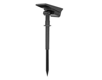 Solar Gartenleuchte mit Erdspieß 1,5W RGB + 3000K Warmweiß IP65.