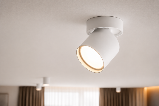 Aufbaustrahler Alu für GX53 LED-Leuchtmittel in Weiß Matt.