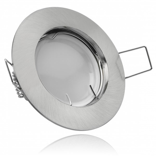 LED-Einbaustrahler Edelstahl-Optik – 5W GU10 Spot, Rostfrei, Direkt an 230V anschließbar