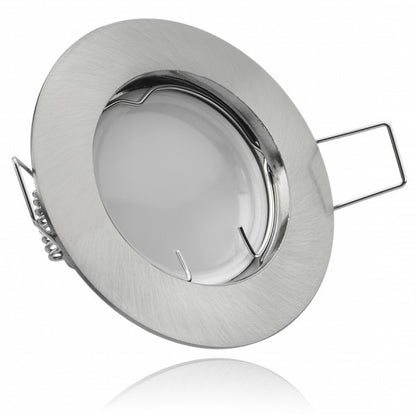 LED-Einbaustrahler Edelstahl-Optik – 5W GU10 Spot, Rostfrei, Direkt an 230V anschließbar