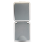 Feuchtraum Kombi-Steckdose mit Wechselschalter Aufputz IP44 – Grau.