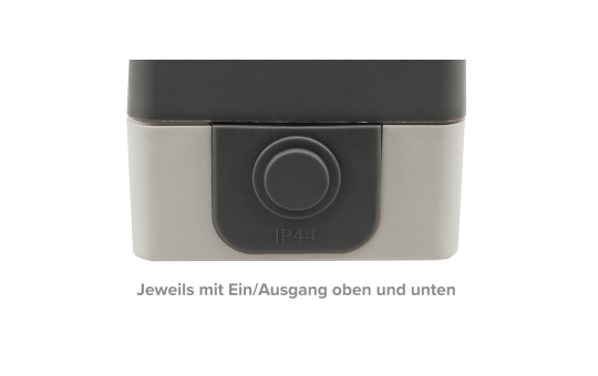 Feuchtraum Kombi-Dose McPower "Secure" 250V Schalter+Steckdose, IP44, AP, grau.