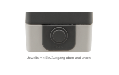 Feuchtraum Kombi-Dose McPower "Secure" 250V Schalter+Steckdose, IP44, AP, grau.