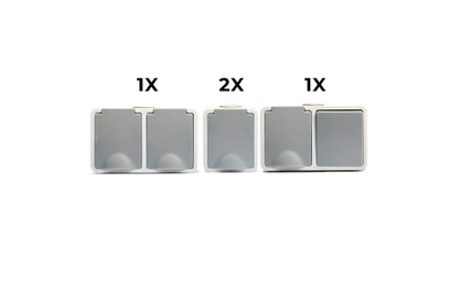 Feuchtraum Aufputz-Set IP54 – 4-teilig Schalter & Steckdosen Grau.