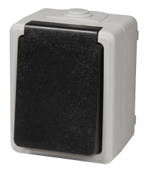 Feuchtraum Steckdose McPower Taff 250V~/16A IP44 AP grau