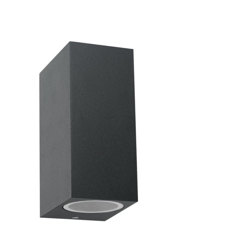 Wandleuchte UP&Down 2×GU10 230V – Schwarz, Eckig, inkl. LED 5 W 410 Lumen