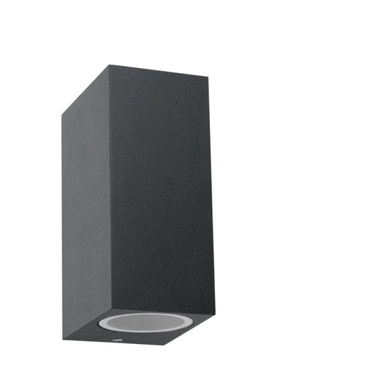 Wandleuchte UP&Down 2×GU10 230V – Schwarz, Eckig, inkl. LED 5 W 410 Lumen