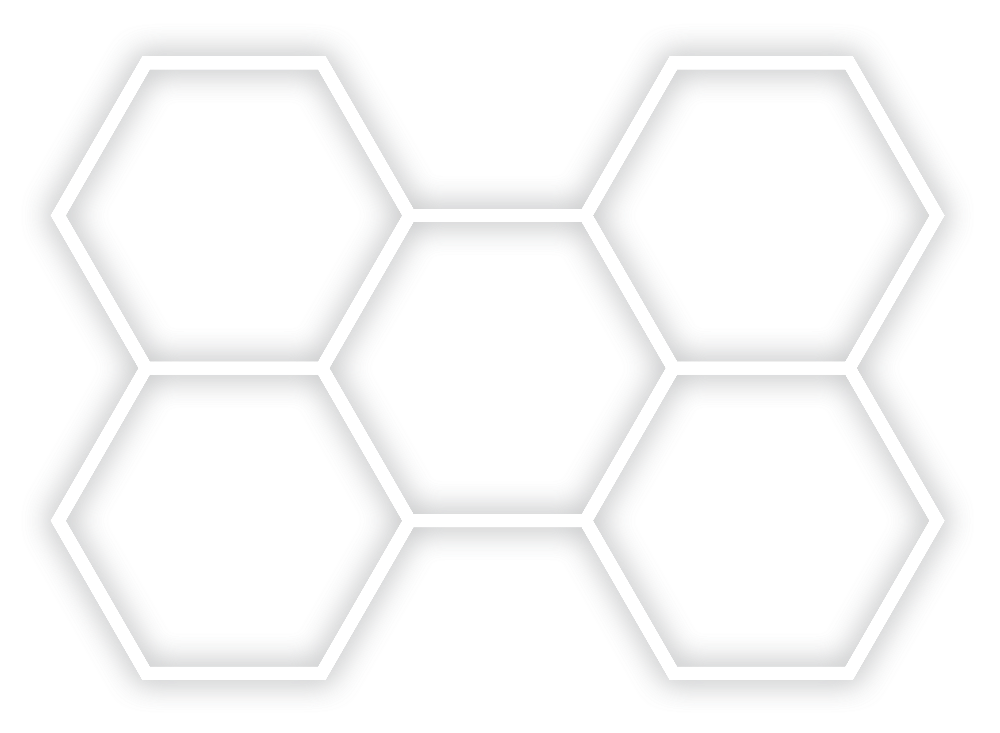 5-teiliges Hexagon-LED-Licht – leistungsstarke Beleuchtung für Werkstatt Garage.
