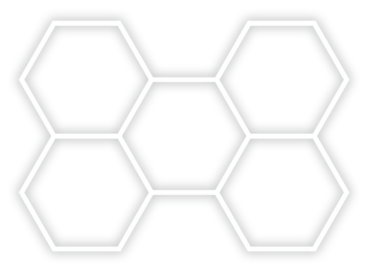 5-teiliges Hexagon-LED-Licht – leistungsstarke Beleuchtung für Werkstatt Garage.
