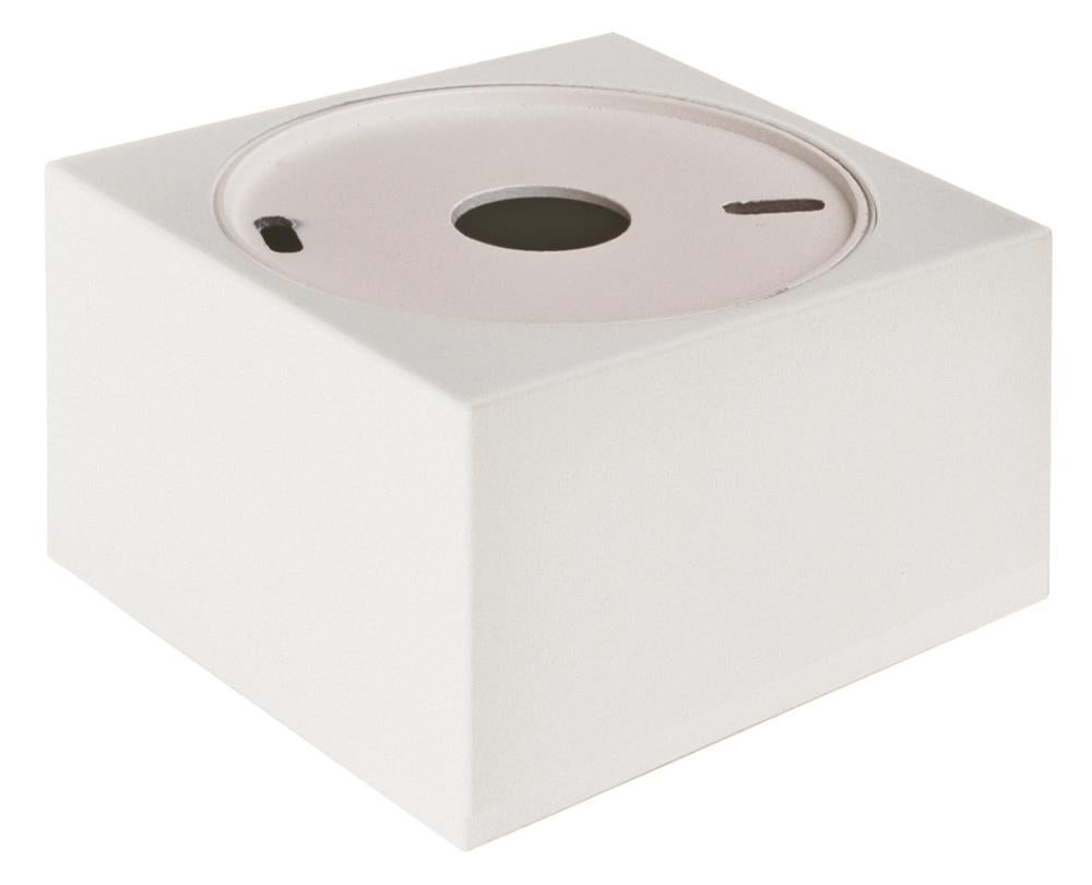 Alu Aufbaustrahler Eckig – Flach, Weiß Matt / Schwarz Matt, Schwenkbar