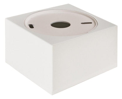 Alu Aufbaustrahler Eckig – Flach, Weiß Matt / Schwarz Matt, Schwenkbar