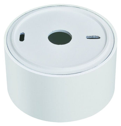 Aufbaustrahler Alu rund – Doppelring Schwarz Matt / Weiß Matt, flach